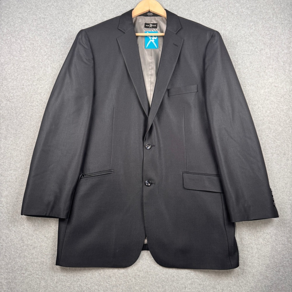 Marc Ecko Blazer Mens 44L Dark Gray 2 Button Sports Coat Suit Jacket Tailored